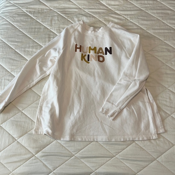 Old Navy maternity sweatshirt “Human Kind” size Medium - Picture 4 of 5